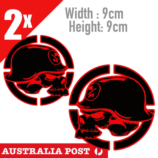 Motorcycle Helmet Metal MULISHA Helmet logo RED Helmet Stickers