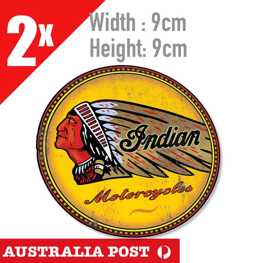 Indian motorcycle Vintage Old Rustic Round  Sticker