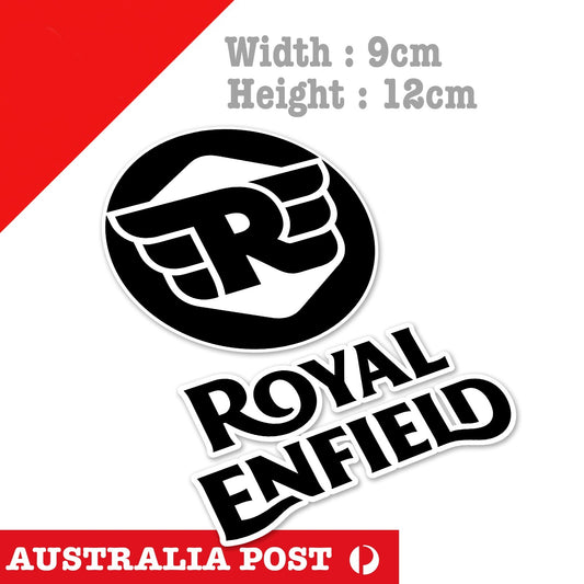 ROYAL ENFIELD Motorcycle Logo Royal Enfield Bicycle, Royal Enfield Black Sticker