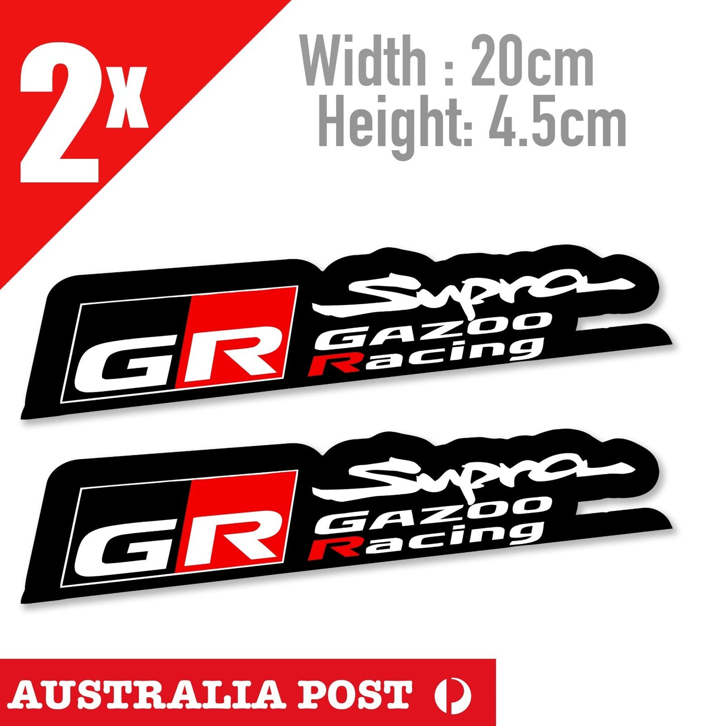 Toyota SUPRA Gazoo Racing GR Black Slap x2 JDM Laptop , Car  Sticker