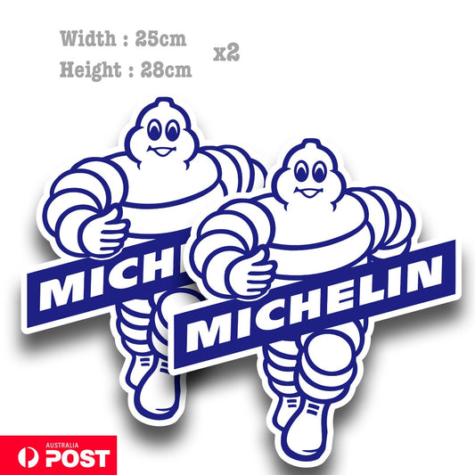 MICHELIN Man Tyre  Logo Mascot Large x2 Decal Sticker