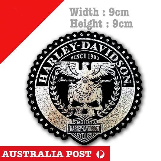 Harley Davidson Logo Skull Eagle Badge  Sticker