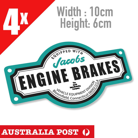 Jacobs Engine Brakes Sticker/Decal - Jake Kenworth Cummins Truck Ute 4X4  Diesel
