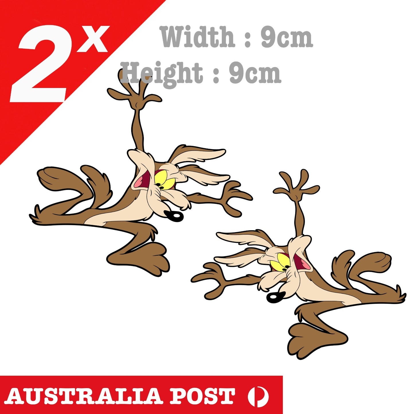 Road Runner  Beep Beep Wile E Coyote Falling Funny ACME Vinyl  Sticker