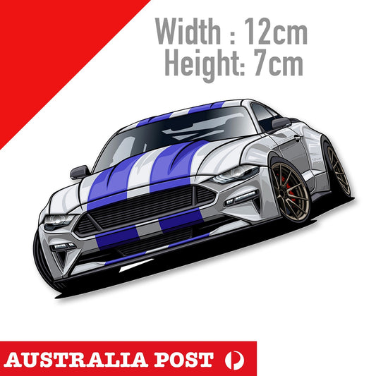 Mustang Wide Body Ford JDM Laptop , Car  Vinyl  Sticker 