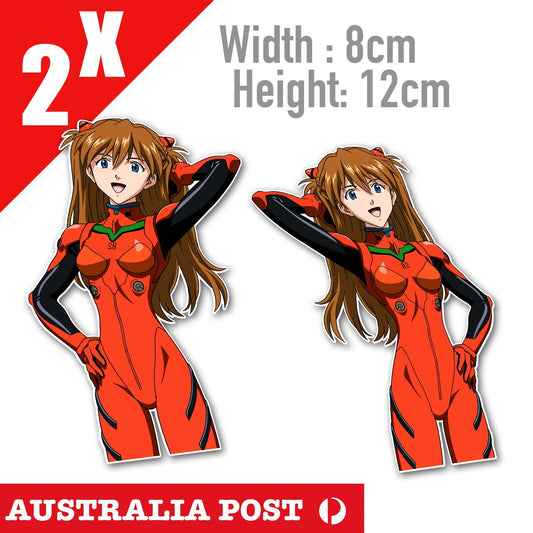 EVANGELION EVA Asuka Langley Soryu , Neon Genesis Evangelion JDM Stickers