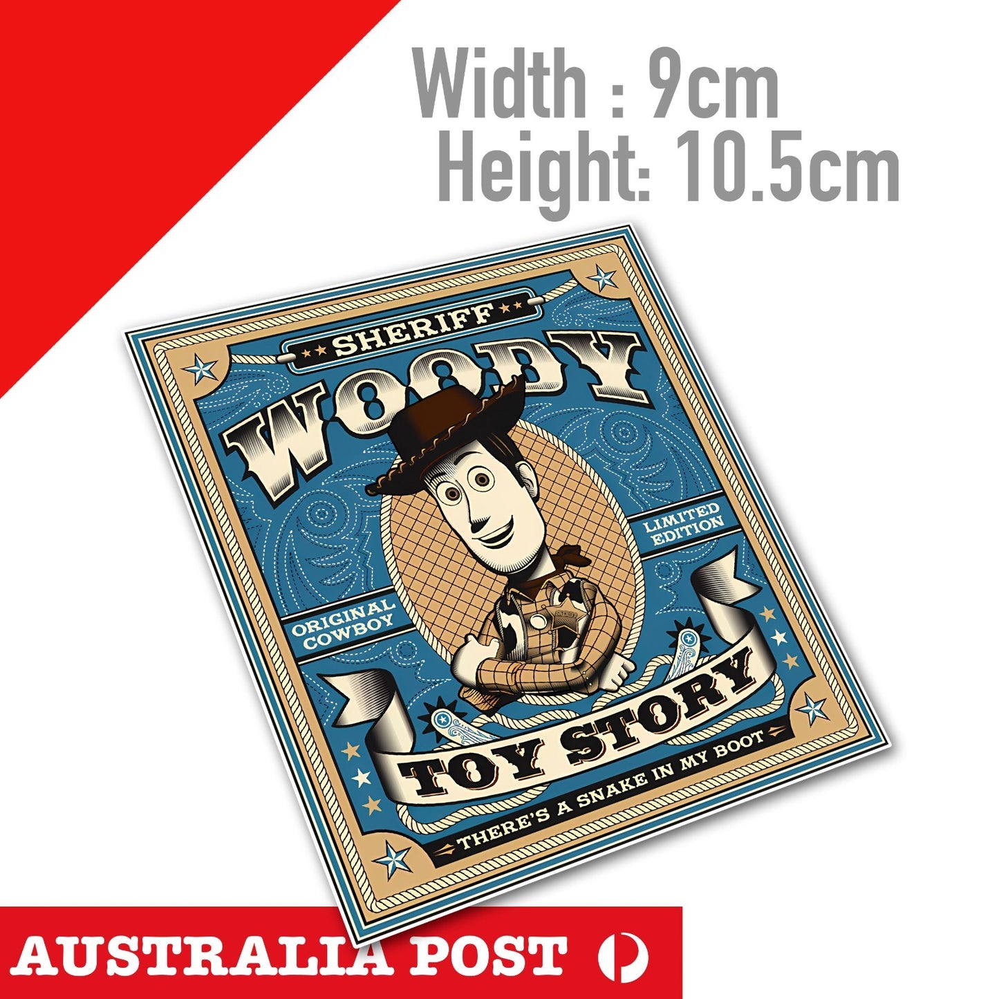 Toy Story Sheriff Woody , There is Snake In My Boot Sticker