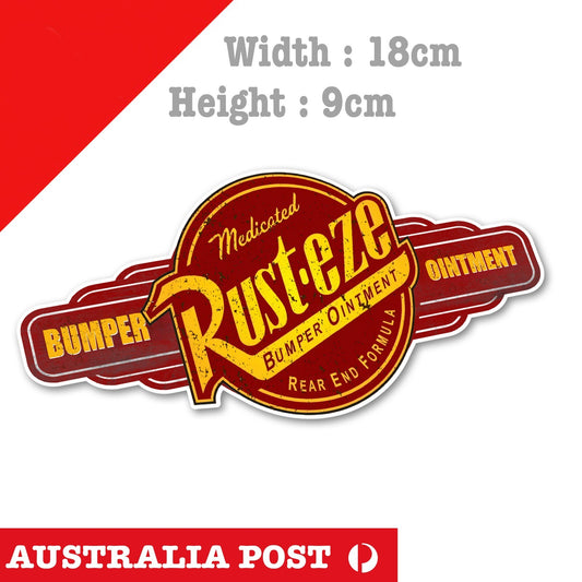 Rust-eze Bumper Ointment Disney Cars Rusted, Dirty Old Sticker