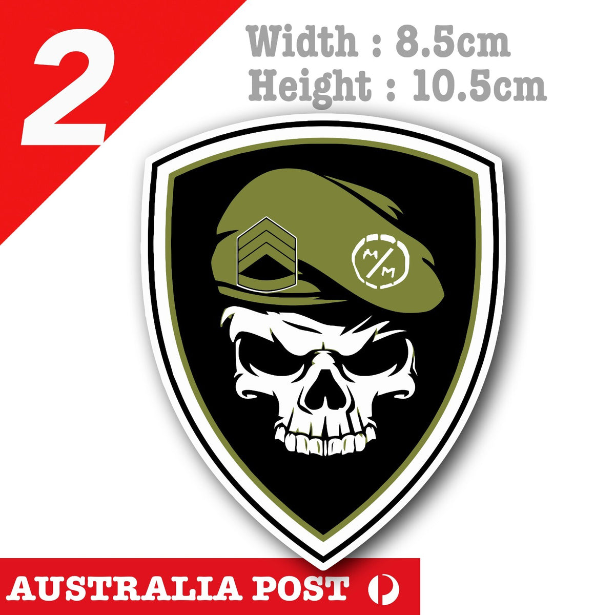 Motorcycle Helmet Metal MULISHA Skull Green Helmet logo decal Stickers
