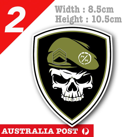 Motorcycle Helmet Metal MULISHA Skull Green Helmet logo decal Stickers