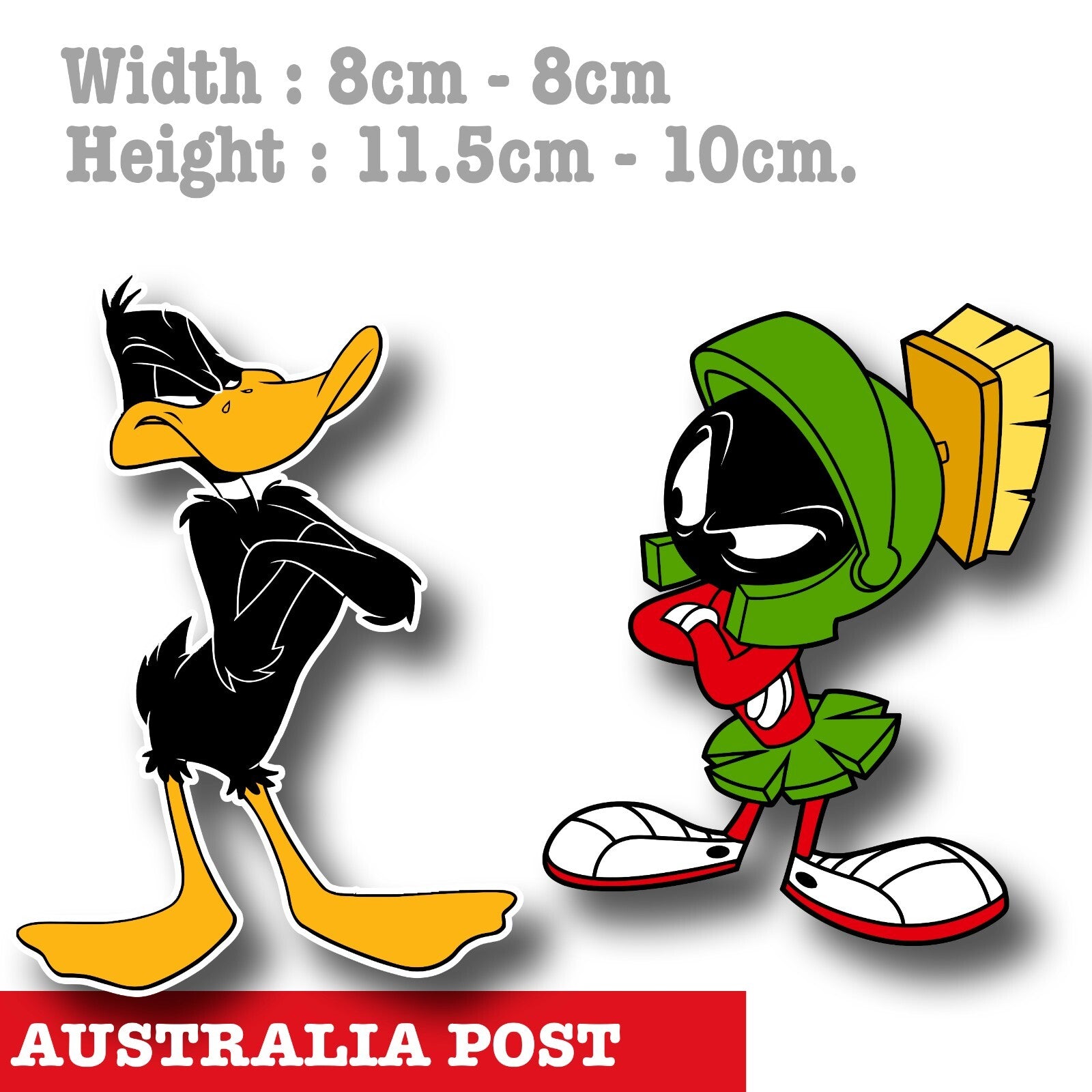 Marvin the Martian and Daffy Dock -  Looney Tunes Funny  Decal Sticker