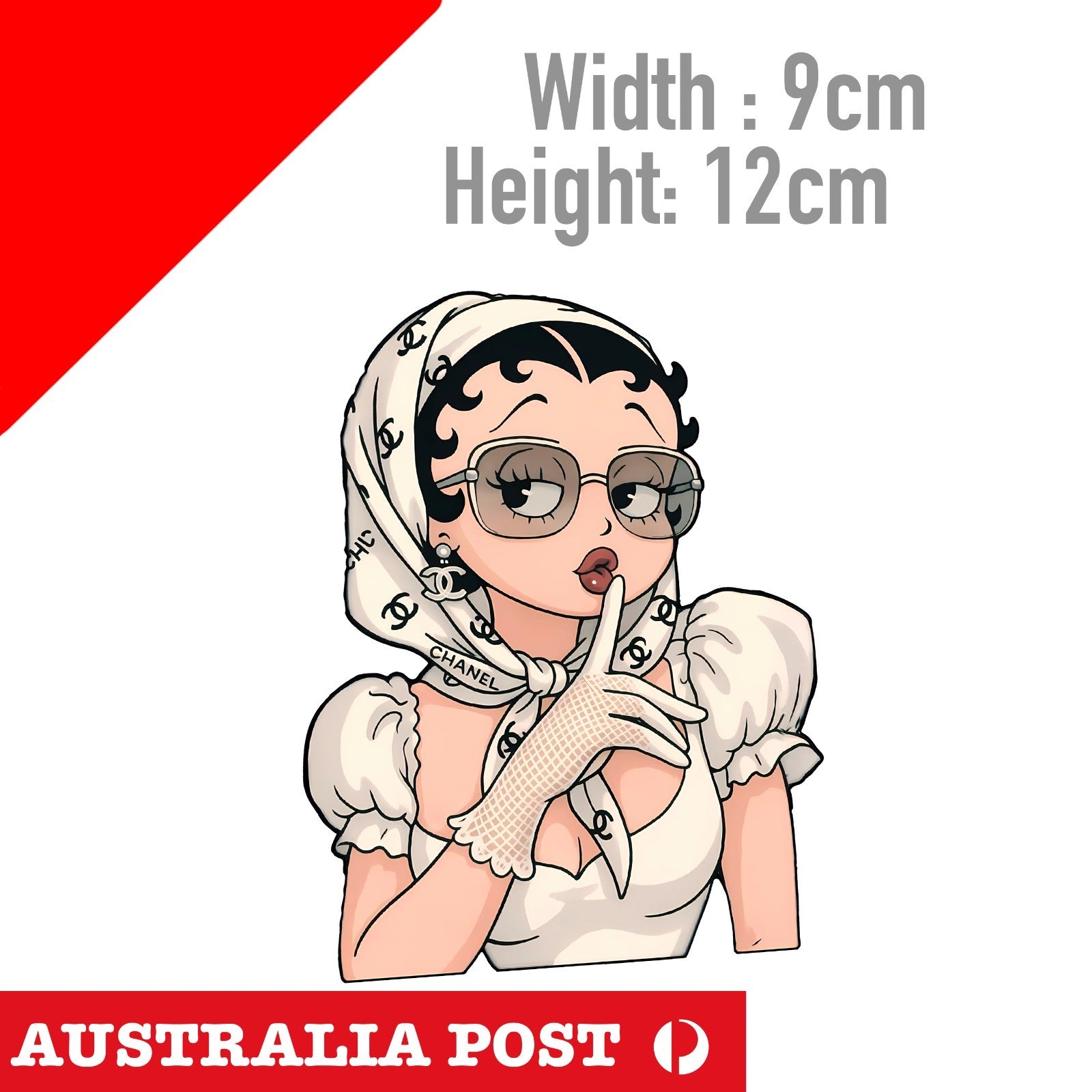 BETTY BOOP  Kissing  Rider  Sticker