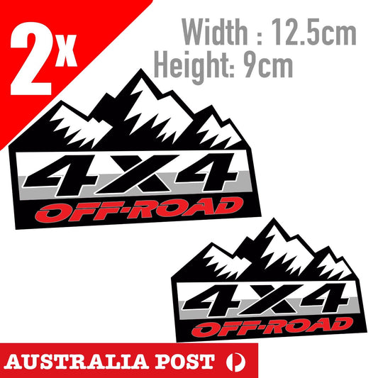4x4 OFF ROAD Moountain Logo,4WD, UTE, Toyota, Mitsubishi, FORD Ranger Stickers