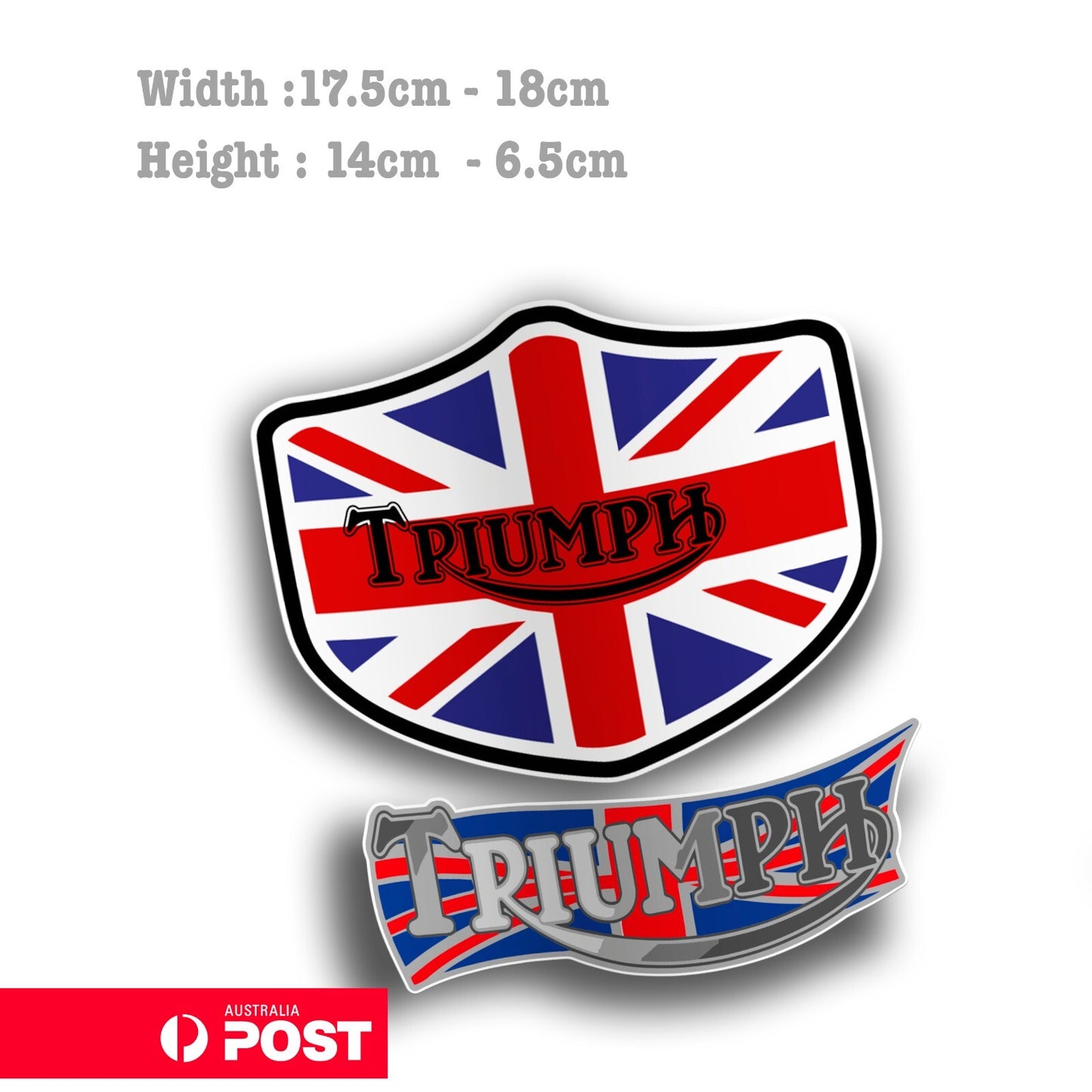 Triumph Motorcycle British Flag Racing Logo,British Motorcycle Helmet Sticker