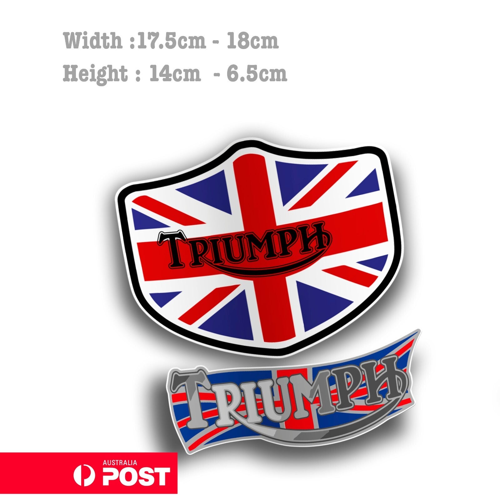 Triumph Motorcycle British Flag Racing Logo,British Motorcycle Helmet Sticker