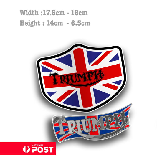 Triumph Motorcycle British Flag Racing Logo,British Motorcycle Helmet Sticker