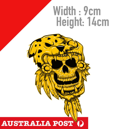 GOLDEN SKULL , Jaguar God, Skull Sticker