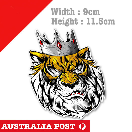 King Angry Tiger  Laptop , Car  Decal Sticker