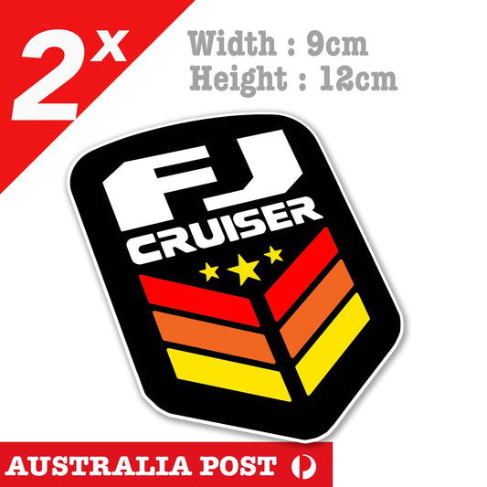 Toyota FJ Cruiser Vintage TRD logo badge 4WD, 4X4, Off Road Stickers