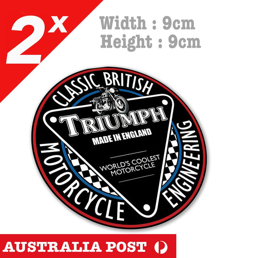 Triumph Classic British Motorcycle Logo, Vintage, Old Style Sticker