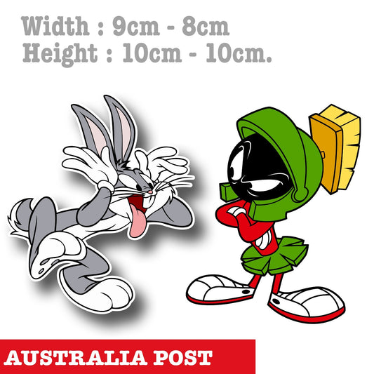 Bugs Bunny and Marvin the Martian -  Looney Tunes Funny  Decal Sticker