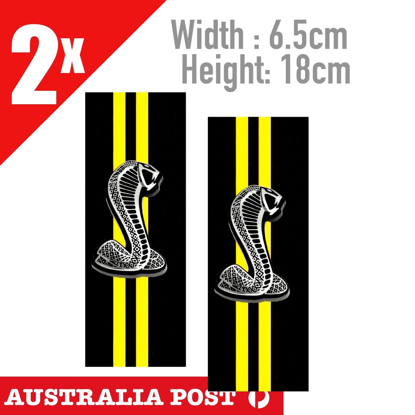Ford Mustang Shelby Cobra GT500  Yellow Stripes Stickers