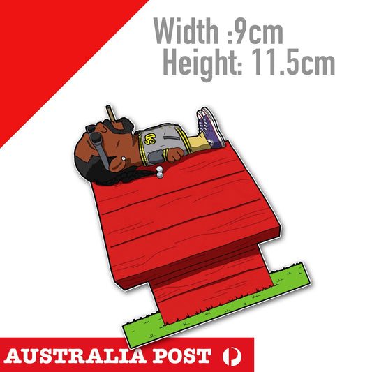 Snoopy Dog As Snoop Dog Funny Laptop , Car  Decal Sticker