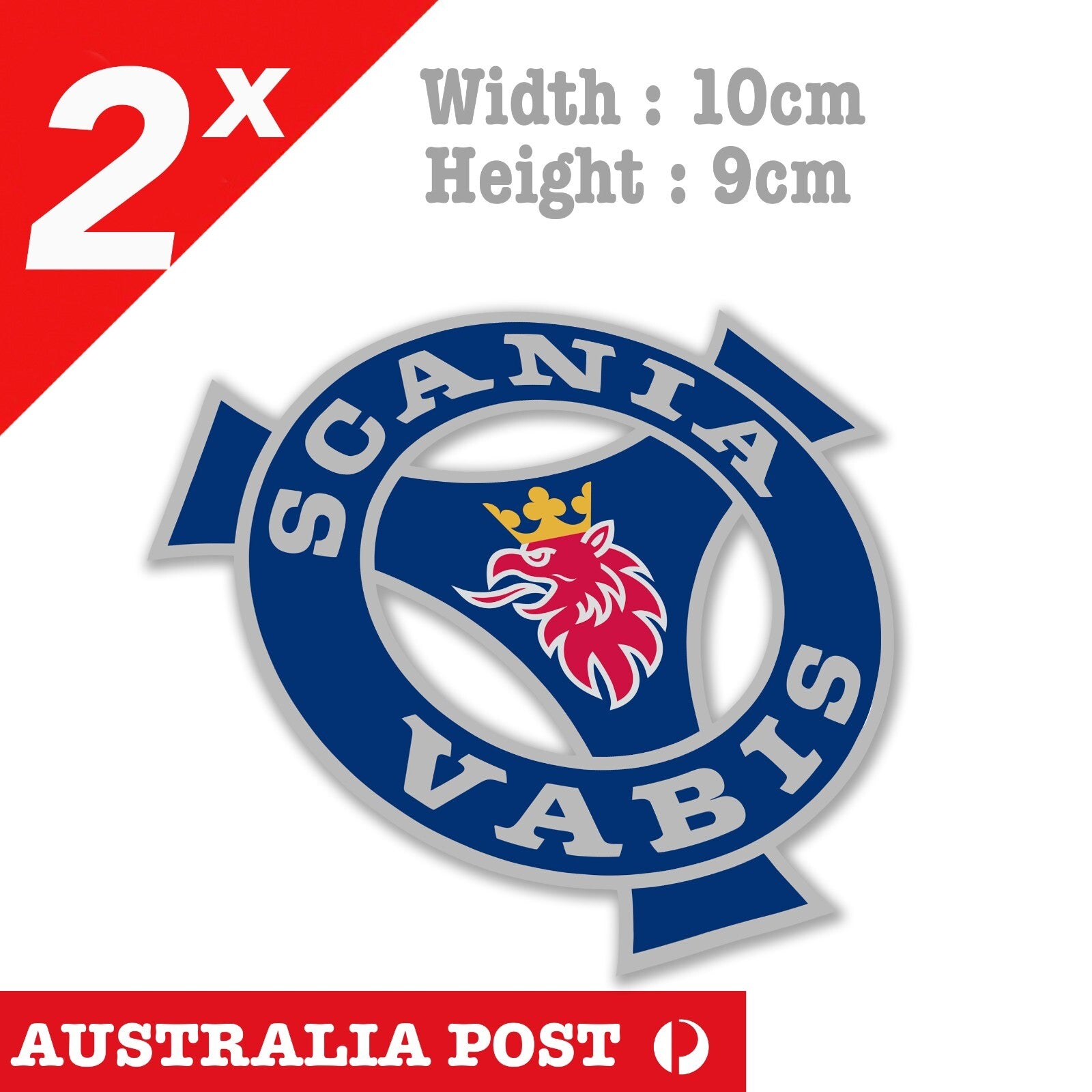 Scania VABIS Logo Truck Vinyl , Truck Grey Logo Sticker