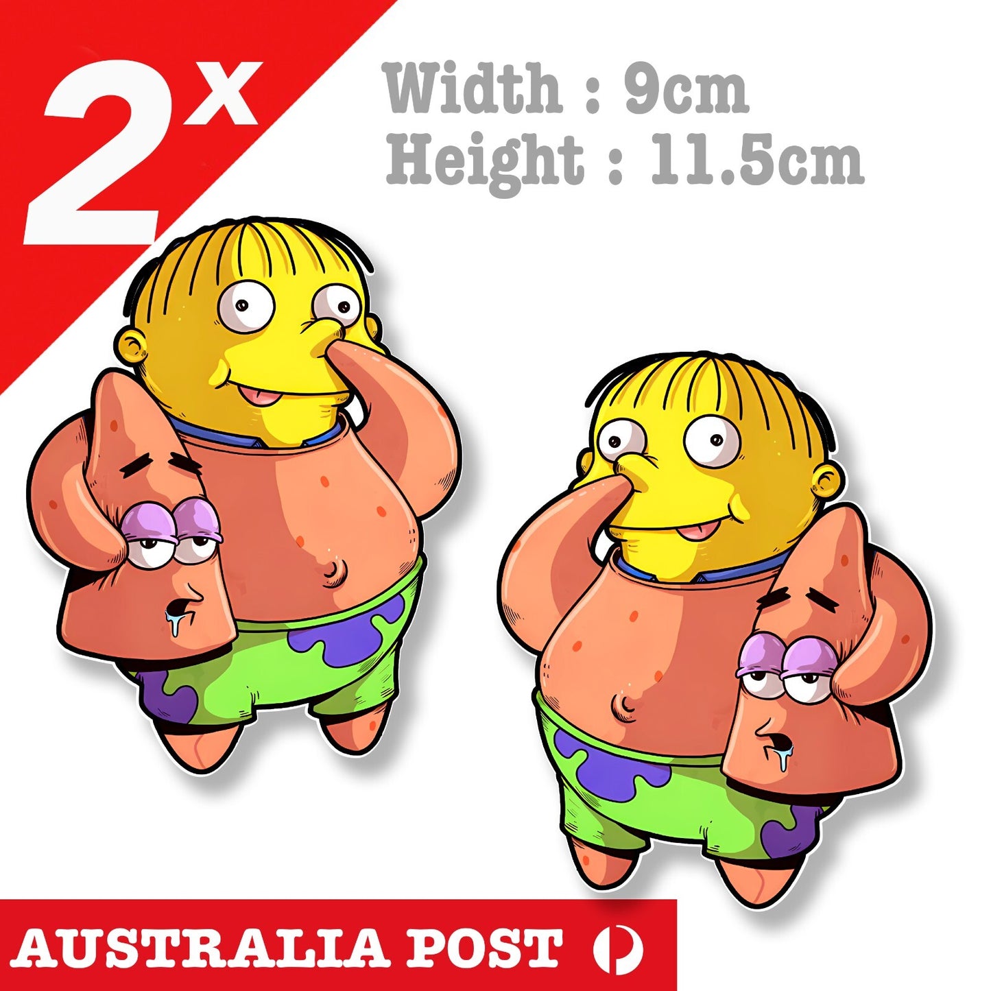The Simpson, Ralph as PatrickSponge Bob Square pants Funny Stickers