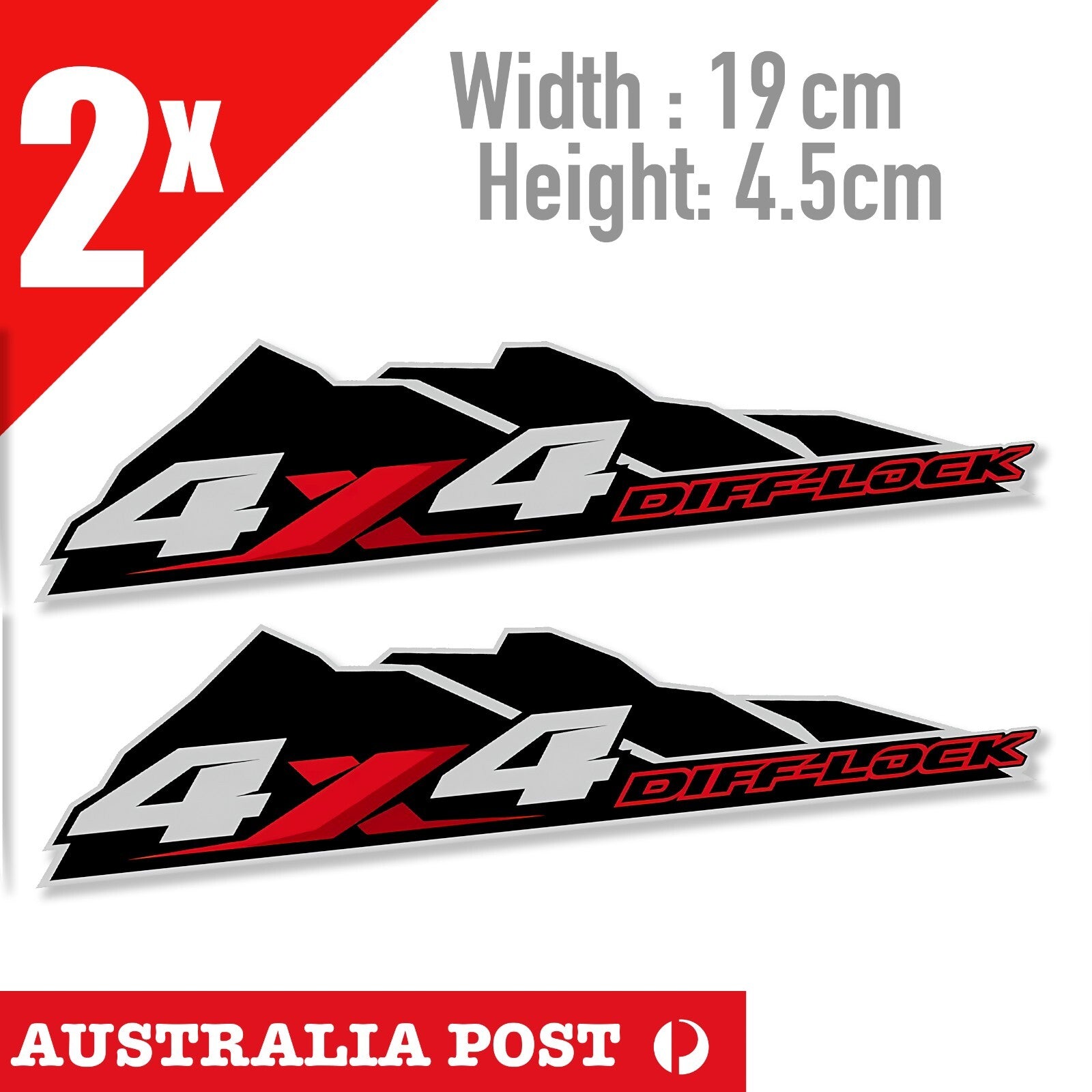 4x4 Off Road DIF-LOCK Mountain , 4WD, 4x4, Hilux, Toyota, Nissan, Triton Sticker