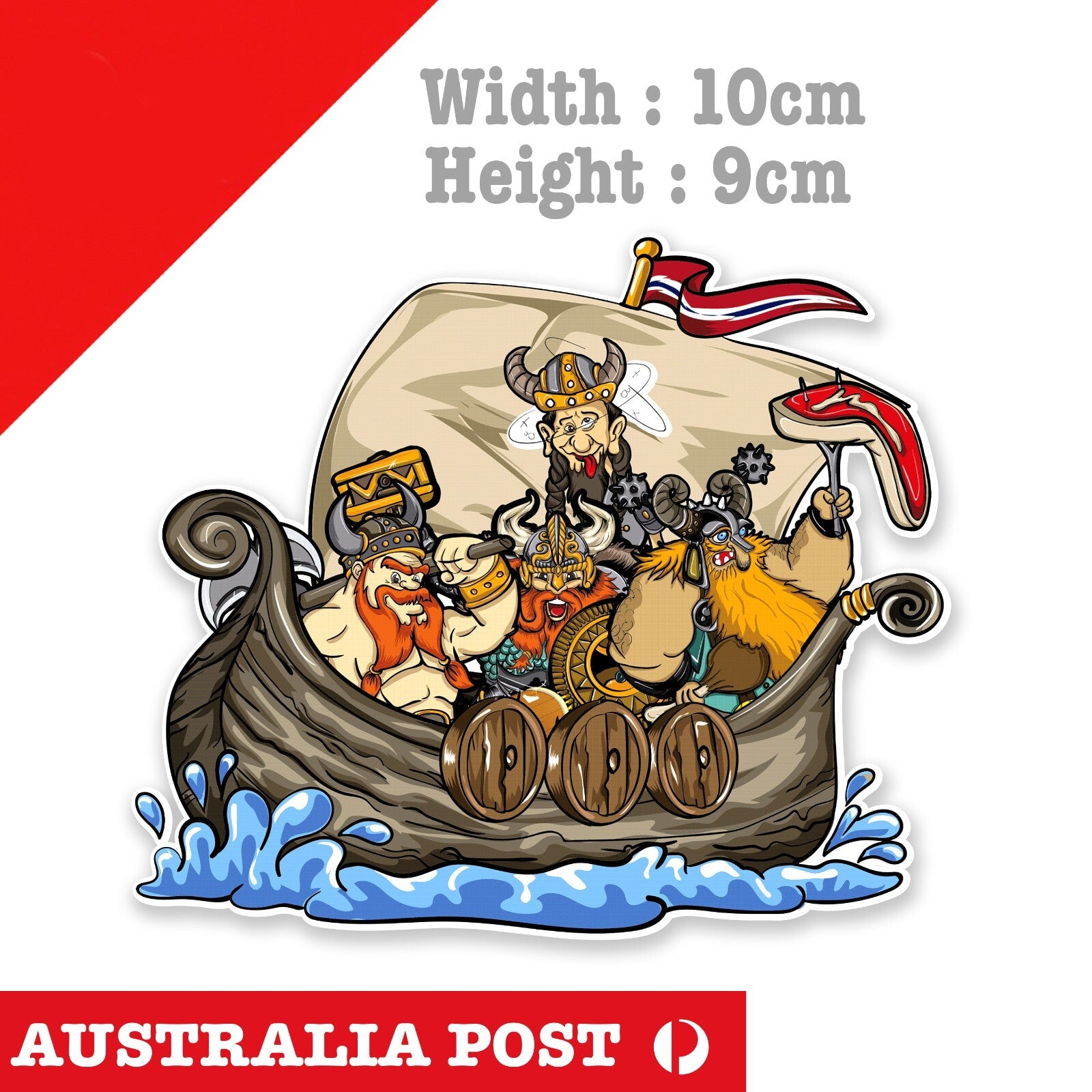 VIKING Crew, Drunk Viking, Funny Viking On Boat  Sticker