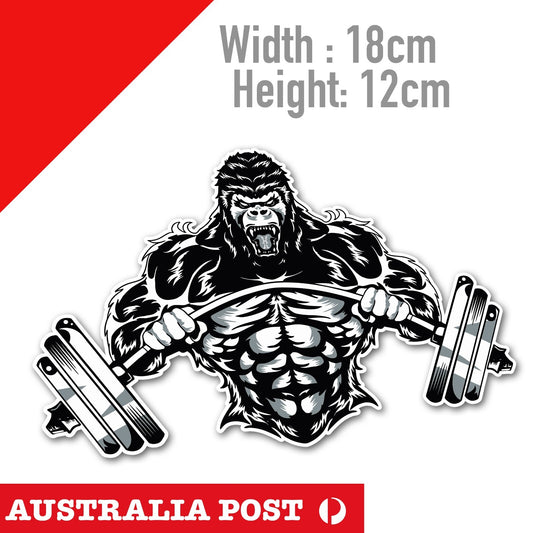 Angry Gorilla Barbell , GYM, Gorilla, Animal Sticker
