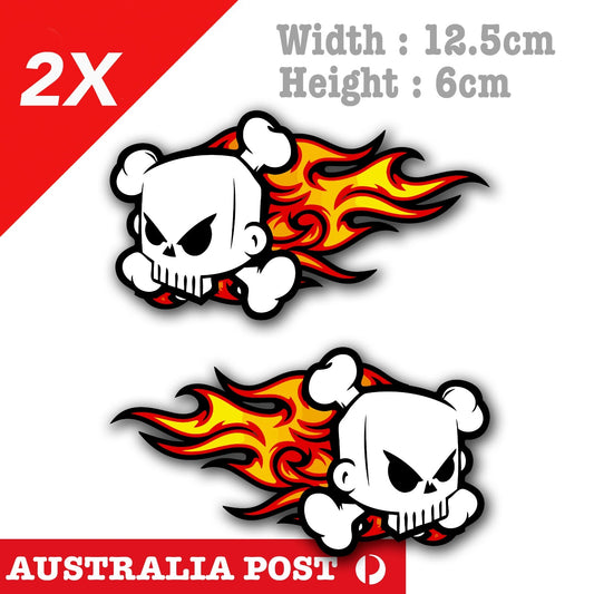 Ken Block 43 Black Skull Racing Flame Logo Sticker
