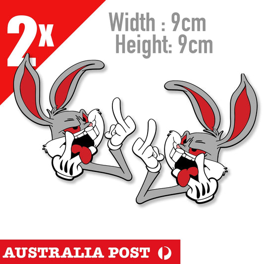 Bugs Bunny Middle Finger Funny Cartoon Character  Sticker