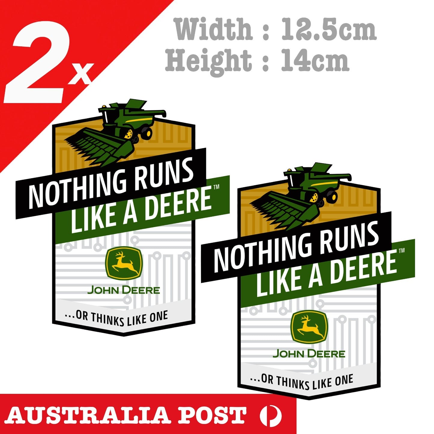 John Deere Logo - Nothing Rungs Like Combine Stickers