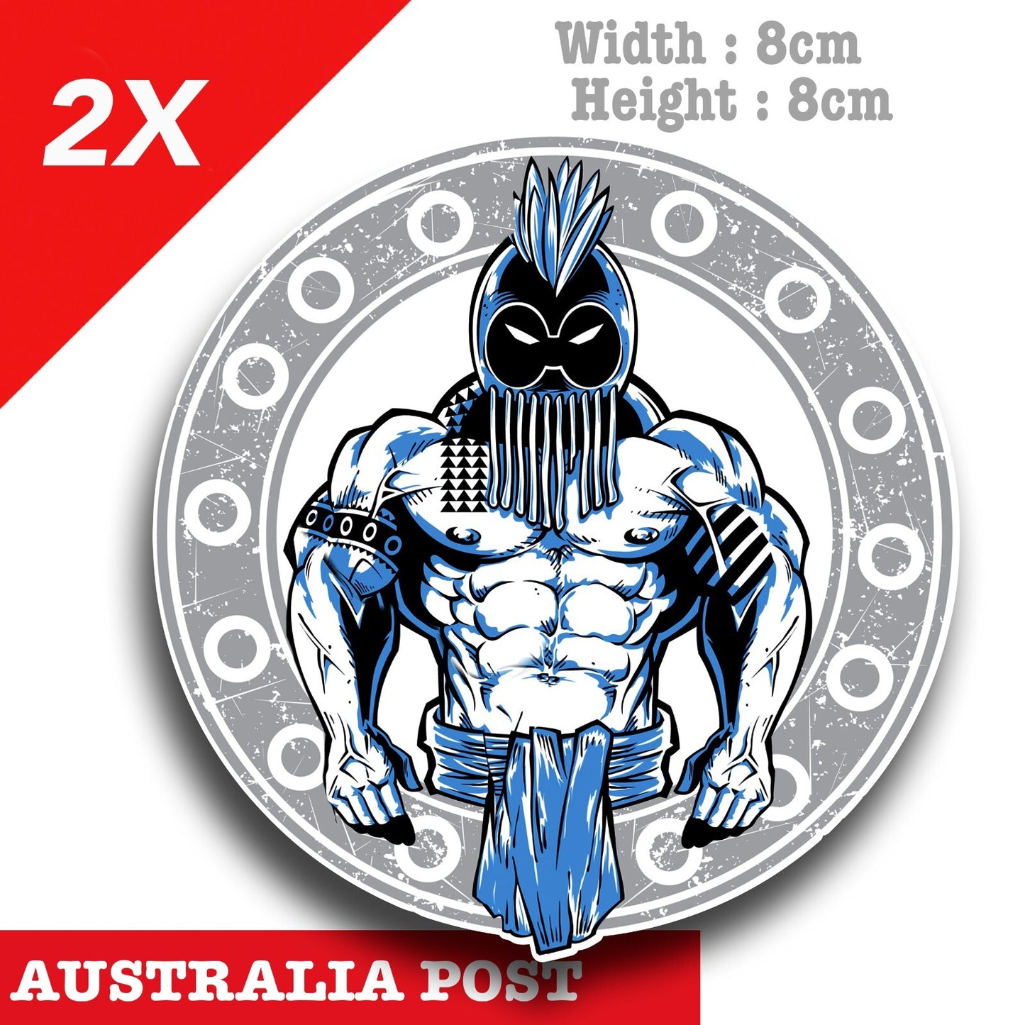 VIKING Warrior Round Sticker, Fuel Tank, Helmet Sticker