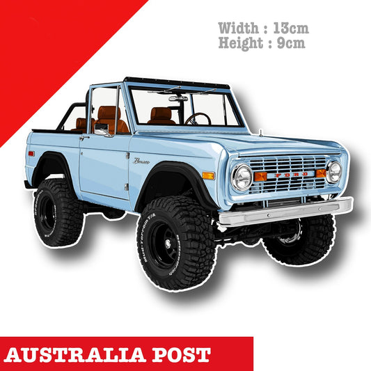 Ford Bronco Off Road Vintage Car, 4WD, Off Road, 4x4 Stickers