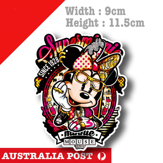 Minnie Mouse Walt Disney - Super Minnie Vinyl  Sticker 