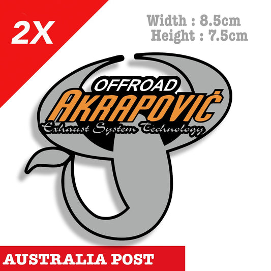AKRAPOVIC Exhaust System Logo, Off Road, 4WD Stickers