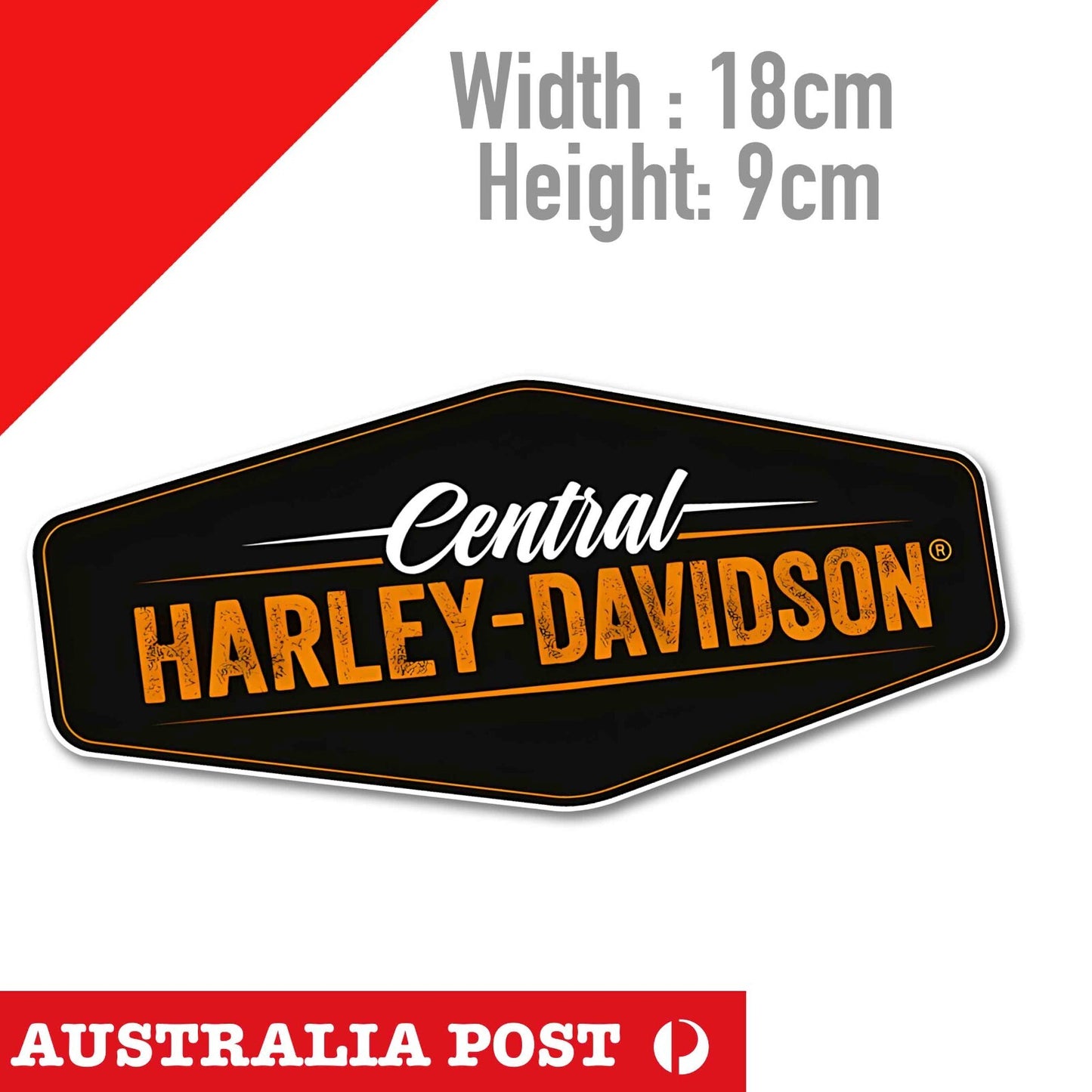 Harley Davidson CENTRAL Logo Motorcycle Logo, Fuel Tank, Helmet Stickers