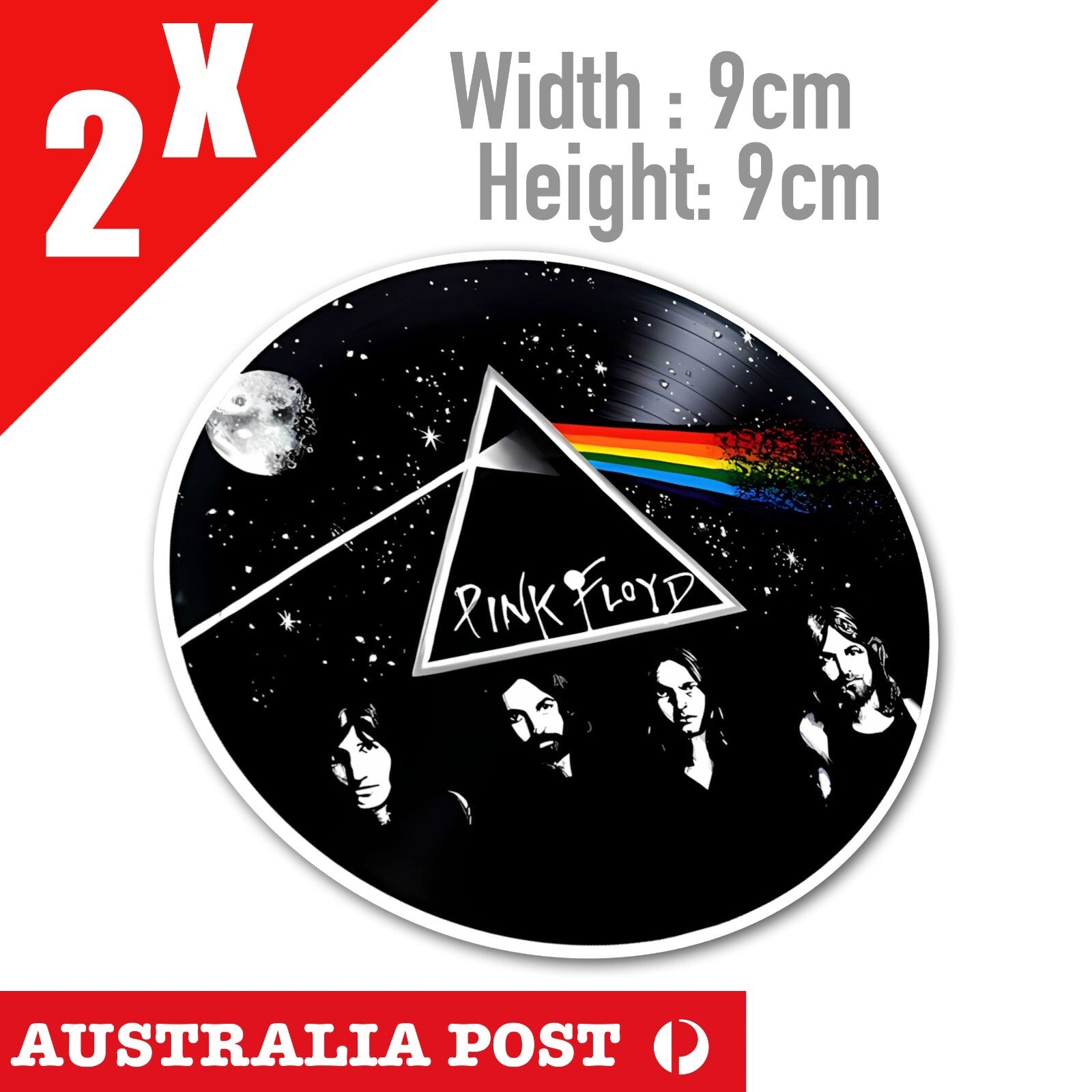 Pink Floyd Vinyl Record Logo Decal Stickers