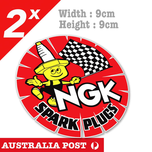 NGK SPARk PLUGS Vintage, Old SPARK PLUG Logo Stickers