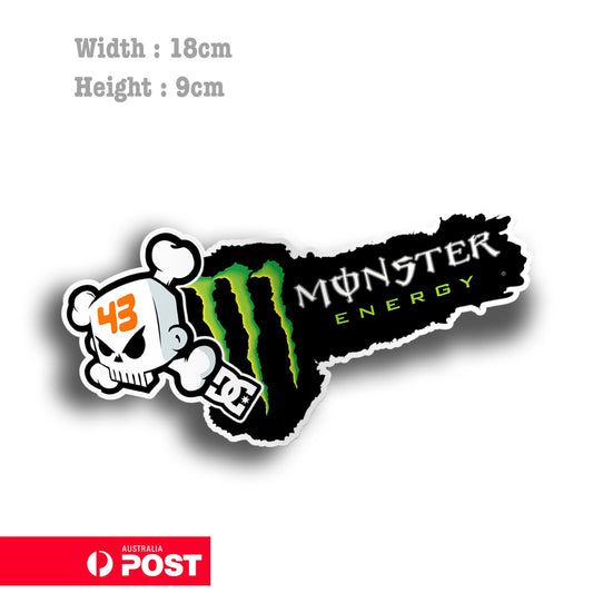 Monster Energy Drink Logo Block 43 JDM Logo Sticker 