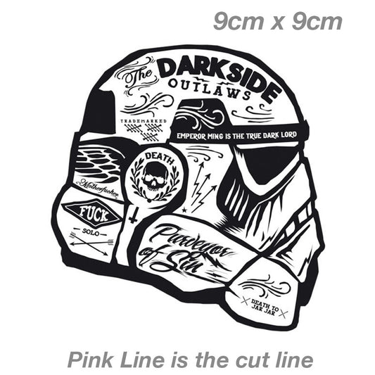 Storm Trooper Helmet - Dark Side Outlaw Vinyl  Sticker 