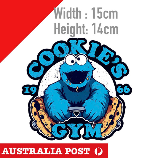 Cookie Monster Sesame Street GYM Funny Sticker