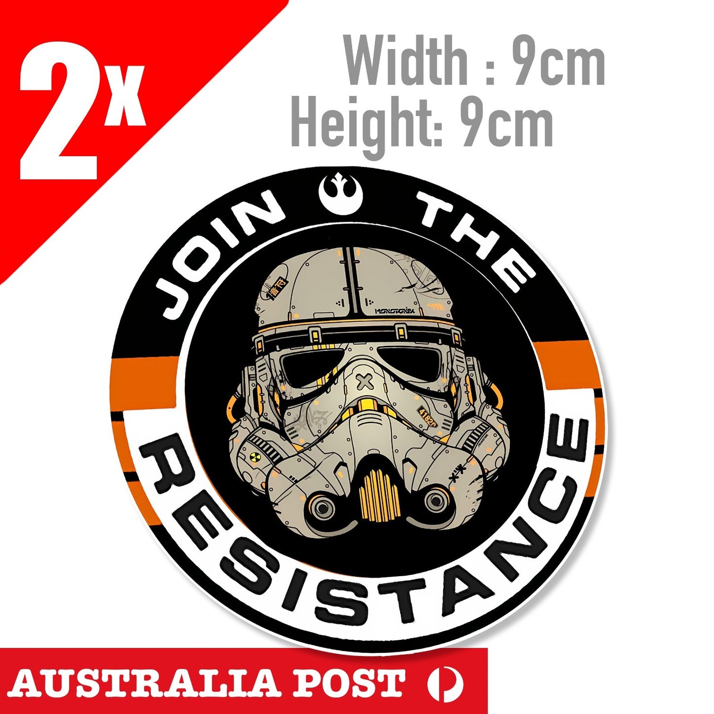 Star Wars Storm Trooper Resistance Logo Round  Stickers