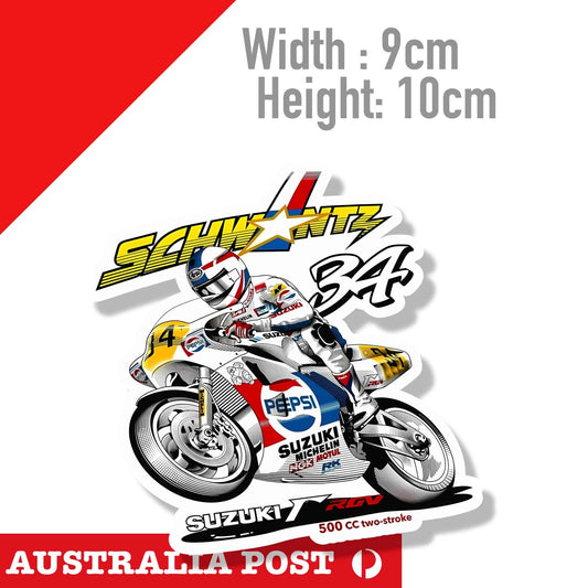 Kevin Schwantz,  PEPSI ,  SUZUKI RGV500 Motorcycle  Sticker