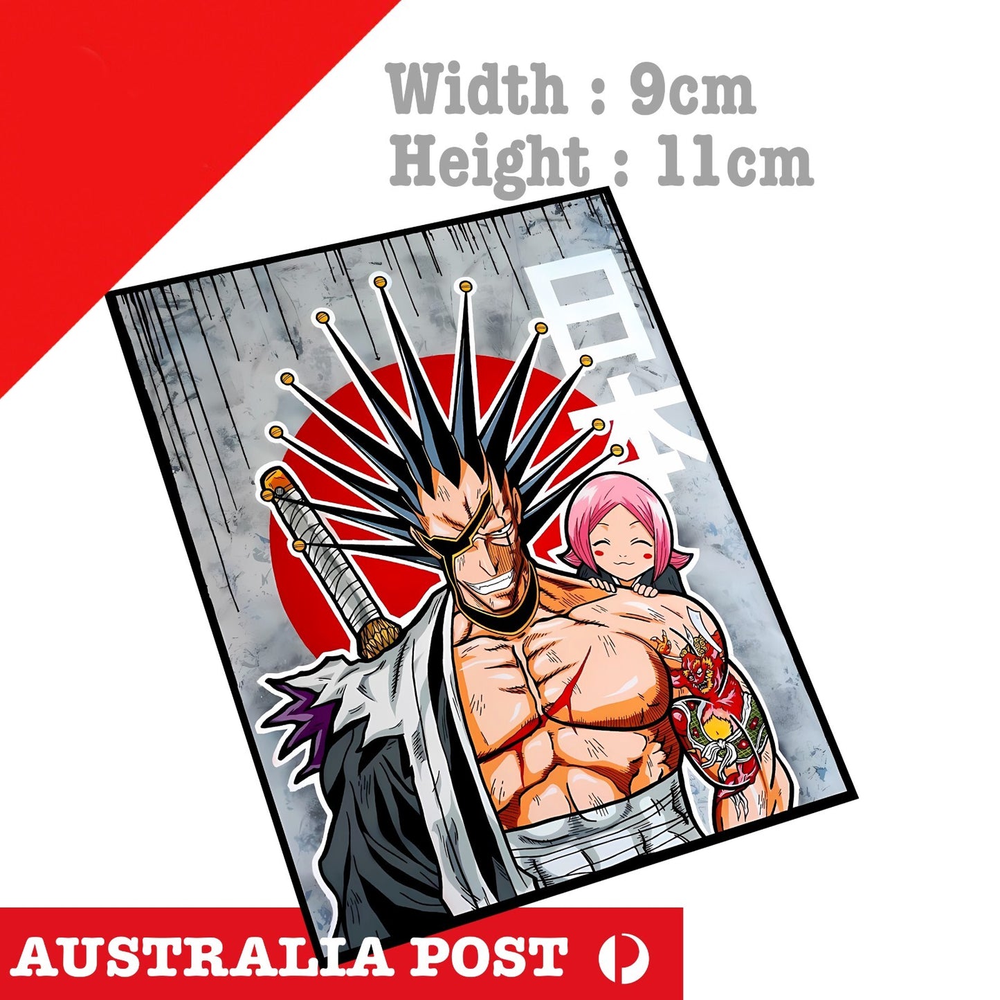 Zaraki Kenpachi and Yachiru Tattoo Arm Zaraki, Laptop, Car Sticker