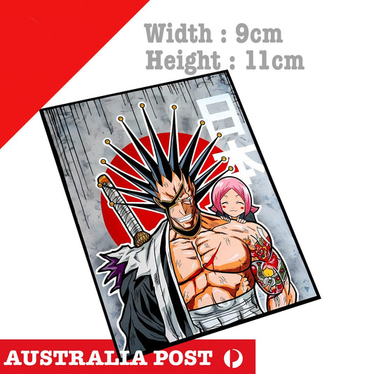 Zaraki Kenpachi and Yachiru Tattoo Arm Zaraki, Laptop, Car Sticker