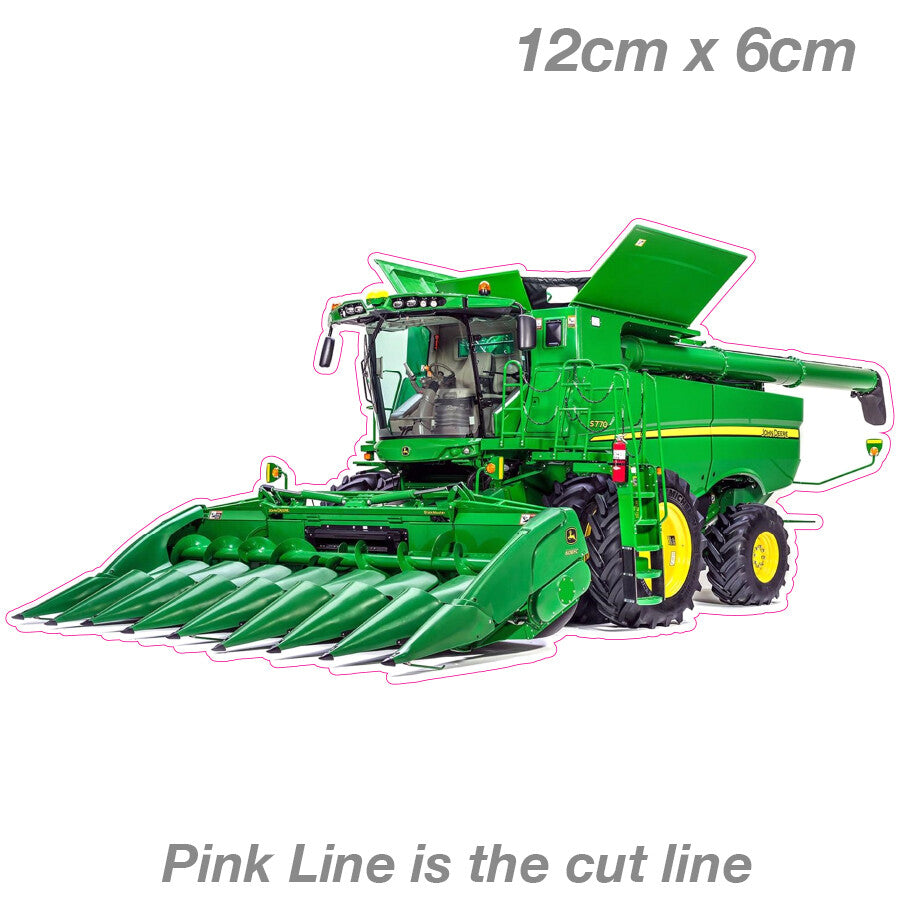 John Deere Combine Harvester Machine Forage harvester Machinery Sticker 